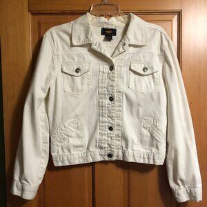 Route 66 White Denim Jean Jacket Size Medium